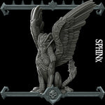 SPHINX - Miniature Model | All Sizes | Dungeons and Dragons | Pathfinder | War Gaming