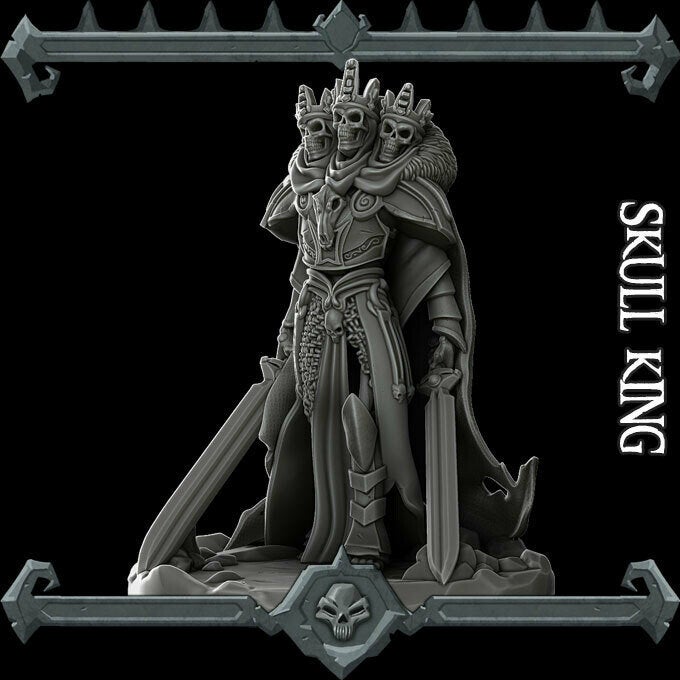 SKULL KING - Miniature | All Sizes | Dungeons and Dragons | Pathfinder | War Gaming