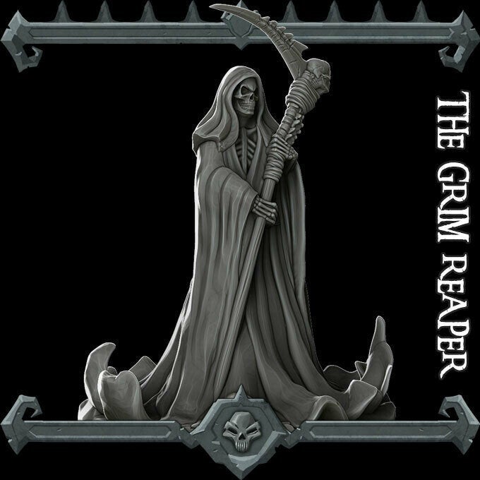 GRIM REAPER - Miniature | All Sizes | Dungeons and Dragons | Pathfinder | War Gaming
