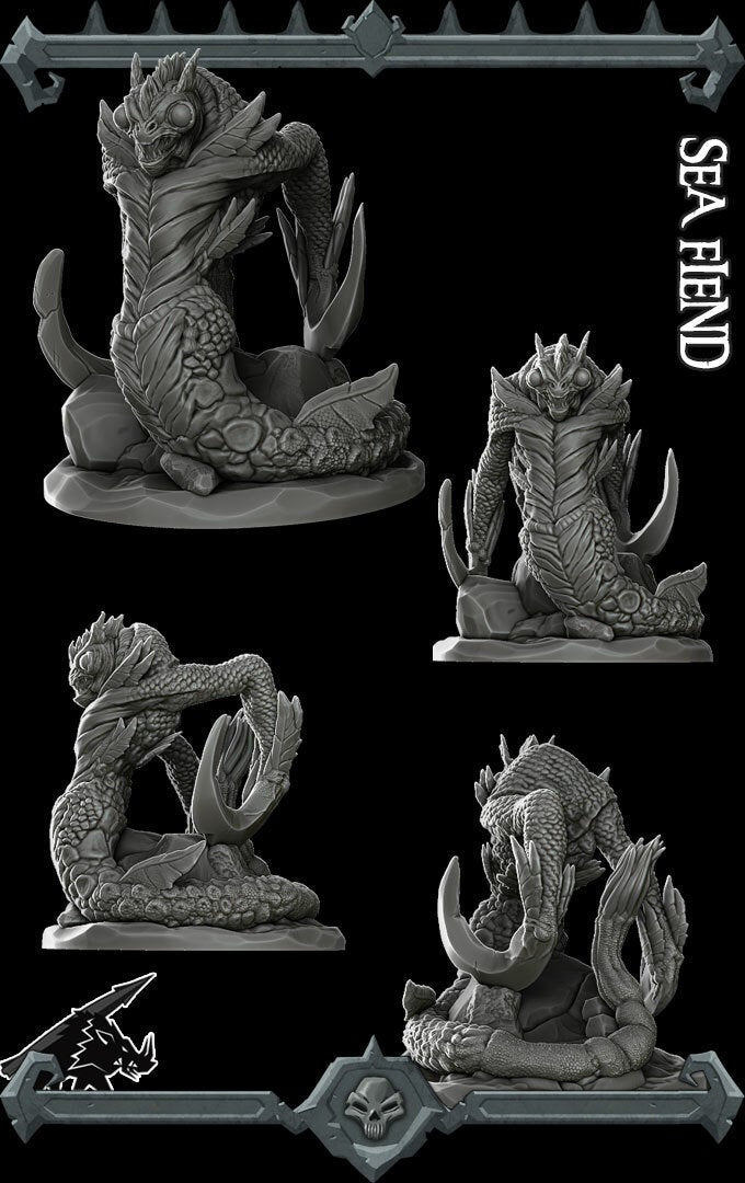 SEA FIEND - Miniature | All Sizes | Dungeons and Dragons | Pathfinder | War Gaming