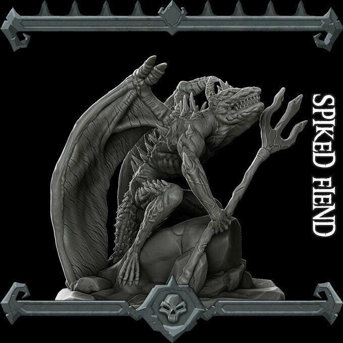 SPIKED FIEND - Miniature | All Sizes | Dungeons and Dragons | Pathfinder | War Gaming