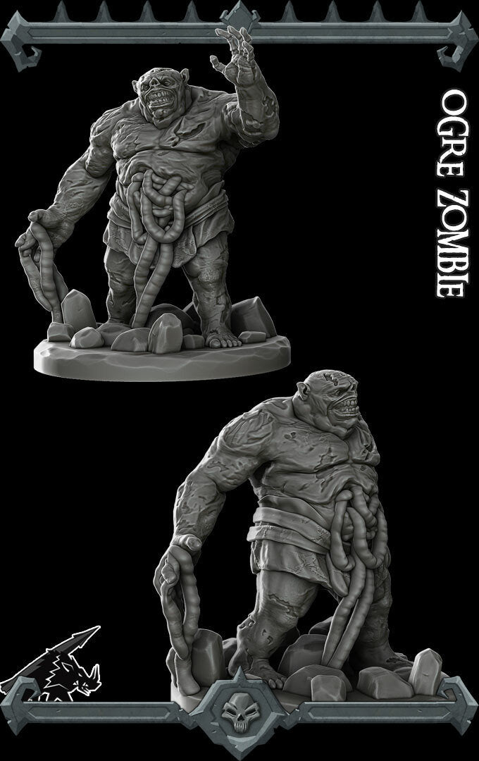 OGRE ZOMBIE- Miniature | All Sizes | Dungeons and Dragons | Pathfinder | War Gaming