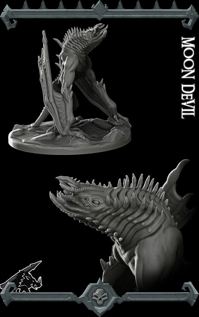 MOON DEVIL - Miniature Model | All Sizes | Dungeons and Dragons | Pathfinder | War Gaming