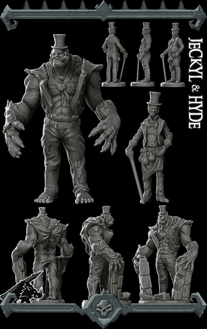 JECKYL & HYDE - Miniatures -| All Sizes | Dungeons and Dragons | Pathfinder | War Gaming