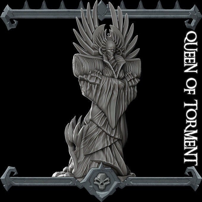 QUEEN OF TORMENT - Miniature | All Sizes | Dungeons and Dragons | Pathfinder | War Gaming