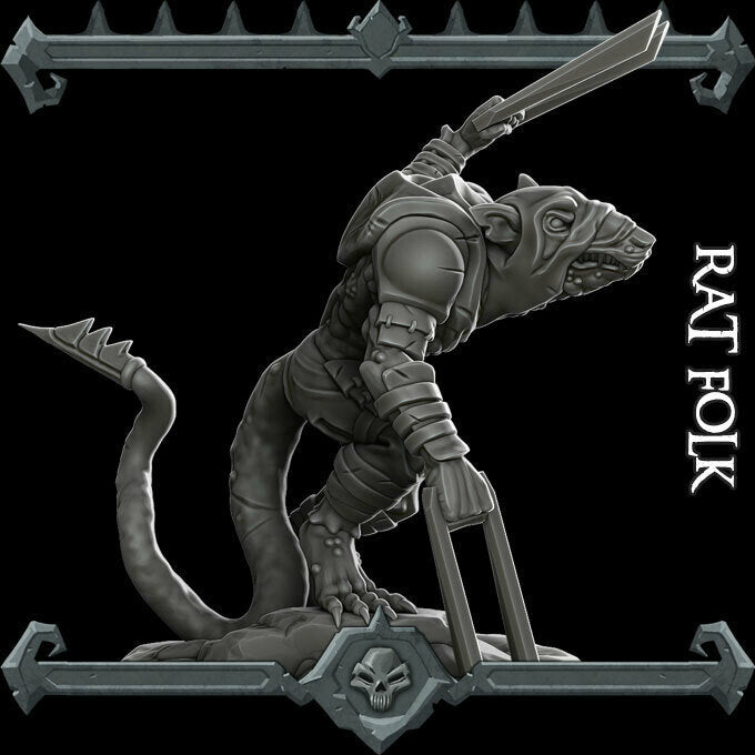 RAT FOLK - Miniature | All Sizes | Dungeons and Dragons | Pathfinder | War Gaming