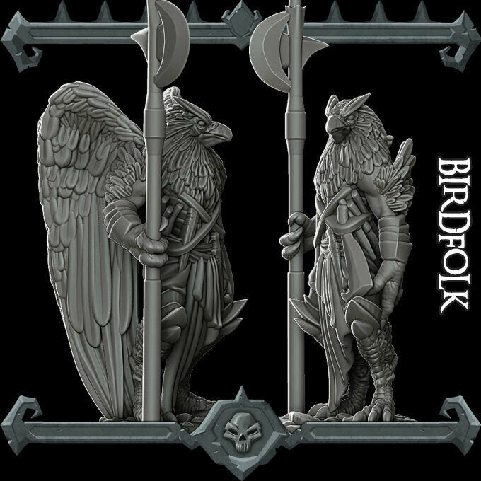 BIRD FOLK - Miniature | All Sizes | Dungeons and Dragons | Pathfinder | War Gaming