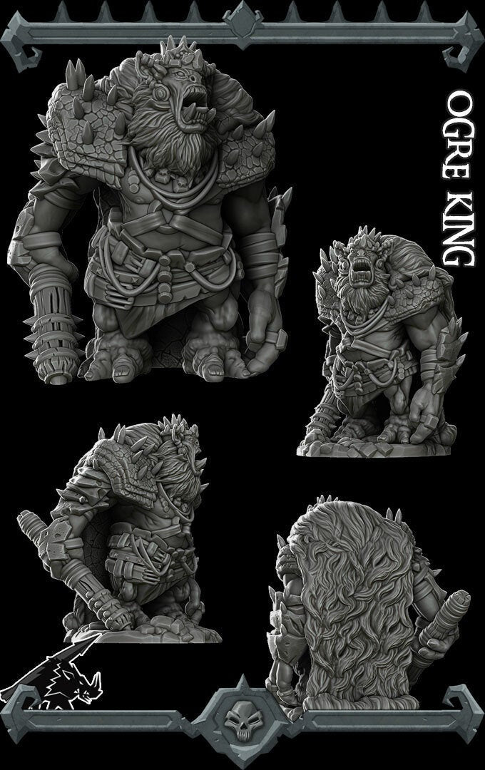 OGRE KING - Miniature | All Sizes | Dungeons and Dragons | Pathfinder | War Gaming
