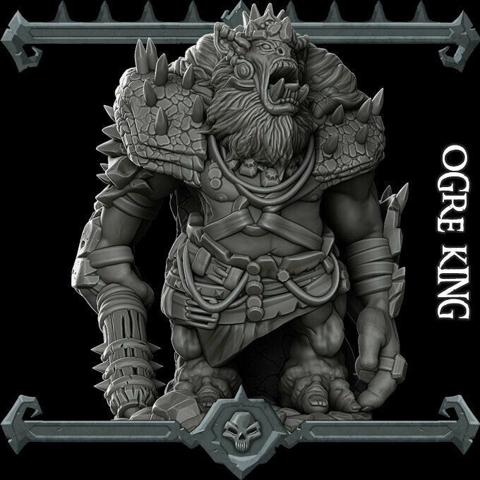 OGRE KING - Miniature | All Sizes | Dungeons and Dragons | Pathfinder | War Gaming