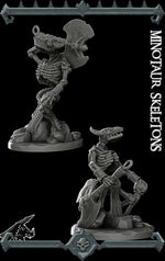 MINOTAUR SKELETONS - Miniature | All Sizes | Dungeons and Dragons | Pathfinder | War Gaming