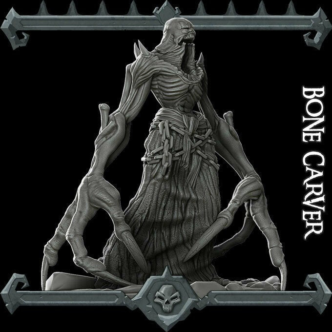 BONE CARVER - Miniature | All Sizes | Dungeons and Dragons | Pathfinder | War Gaming