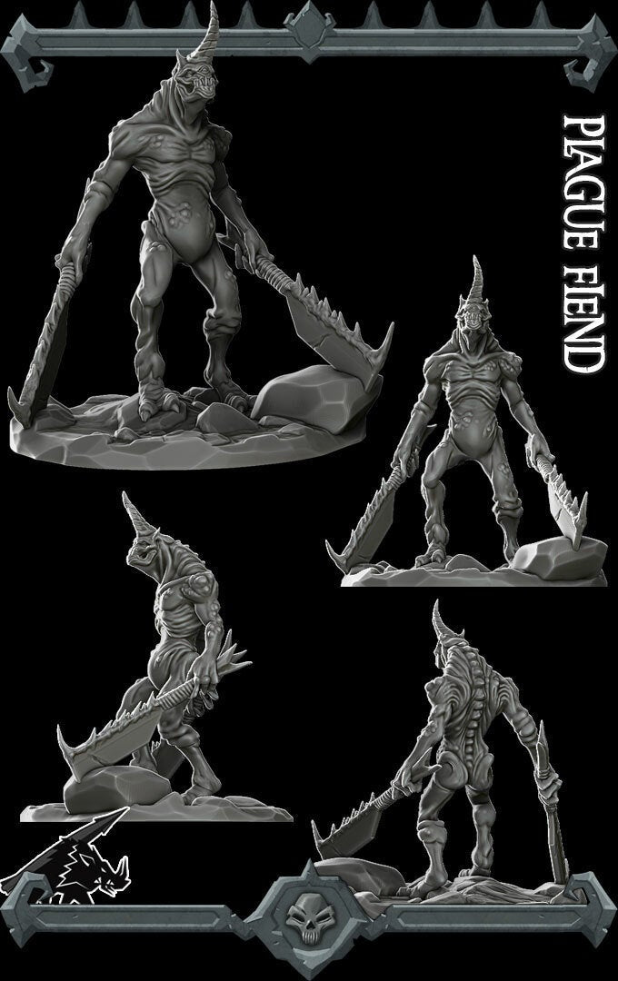 PLAGUE FIEND - Miniature | All Sizes | Dungeons and Dragons | Pathfinder | War Gaming