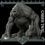 CAVERN TROLL - Miniature | All Sizes | Dungeons and Dragons | Pathfinder | War Gaming