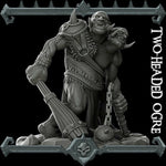TWO HEADED OGRE - Miniature | All Sizes | Dungeons and Dragons | Pathfinder | War Gaming