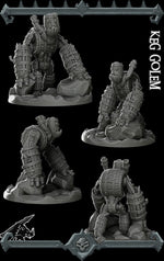 KEG GOLEM - Miniature | All Sizes | Dungeons and Dragons | Pathfinder | War Gaming