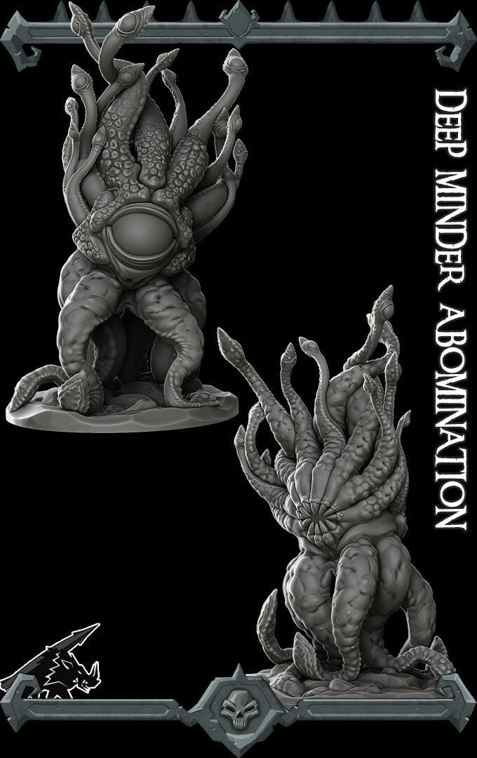 DEEP MINDER ABOMINATION - Miniature | All Sizes | Dungeons and Dragons | Pathfinder | War Gaming