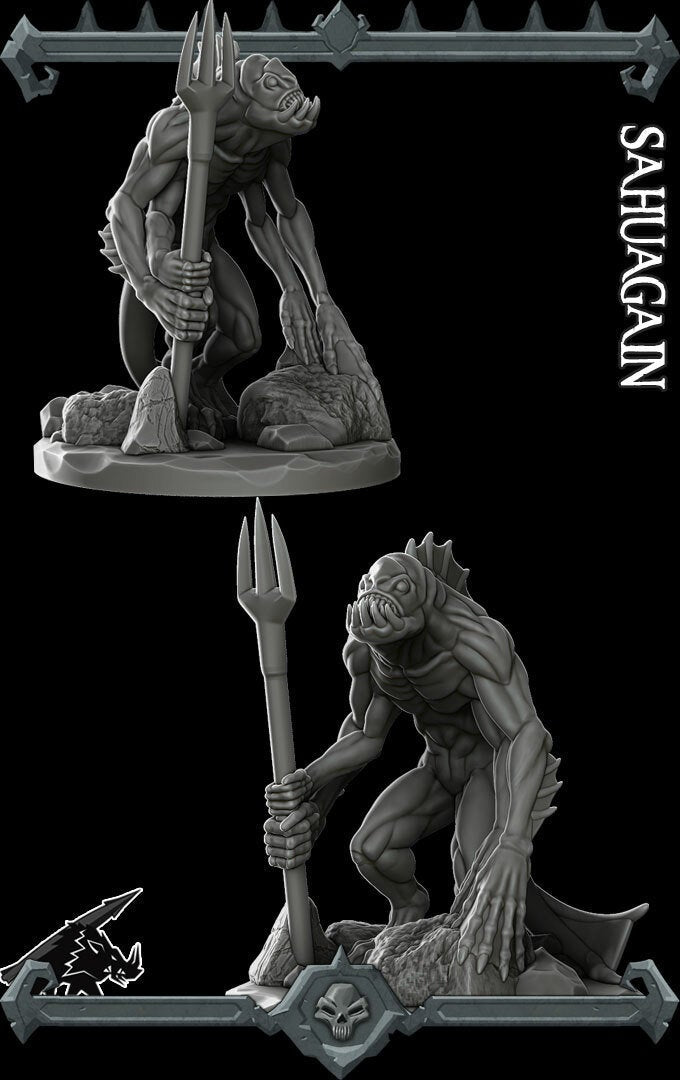 SAHUAGAIN - Miniature | All Sizes | Dungeons and Dragons | Pathfinder | War Gaming
