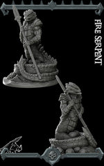 FIRE SERPENT- Miniature | All Sizes | Dungeons and Dragons | Pathfinder | War Gaming