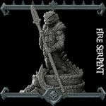 FIRE SERPENT- Miniature | All Sizes | Dungeons and Dragons | Pathfinder | War Gaming