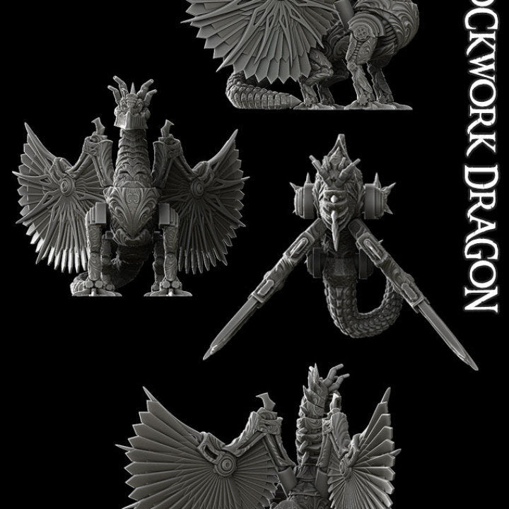 CLOCKWORK DRAGON - EPIC Sized Statue | Dungeons and dragons | Cthulhu| Pathfinder | War Gaming