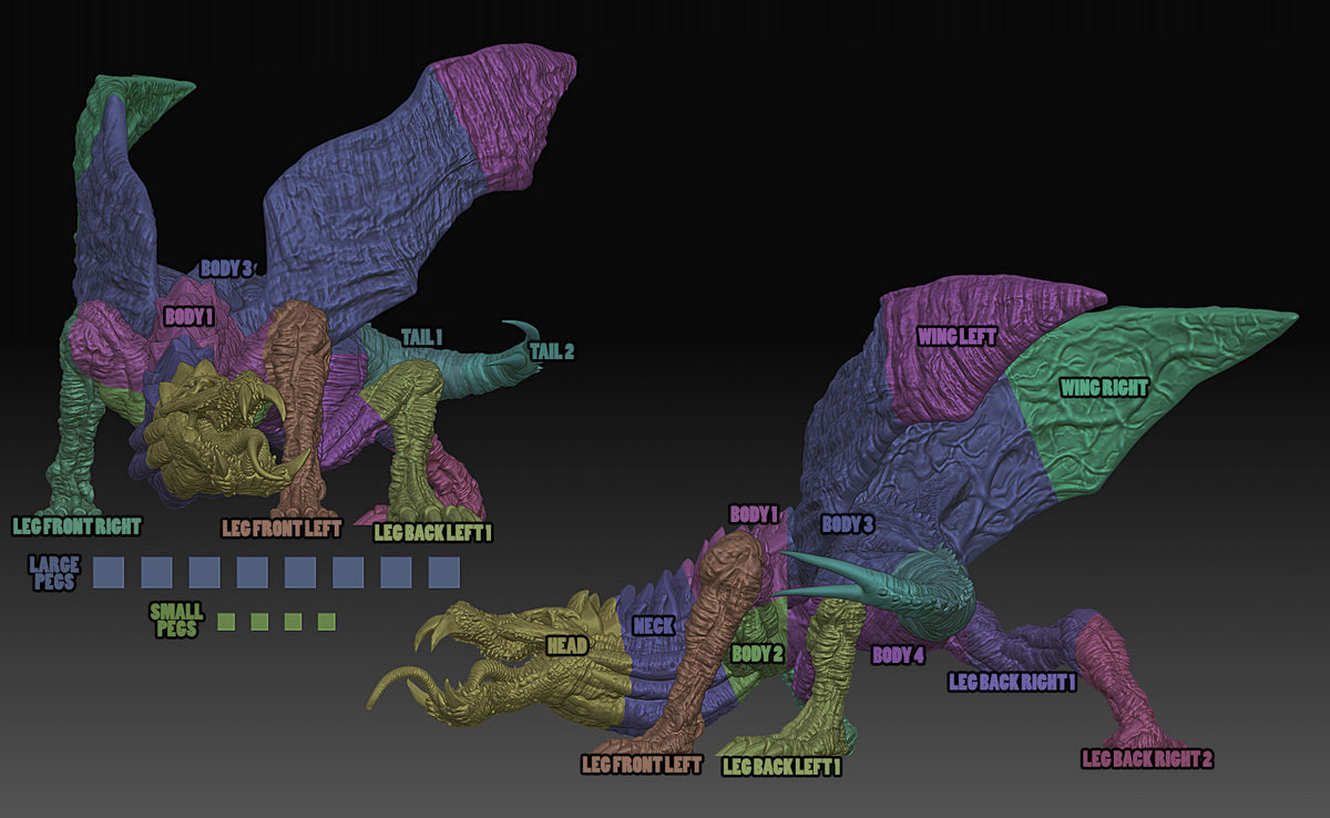 DRAGON ABOMINATION - EPIC Sized Model Kit | Dungeons and dragons | Cthulhu| Pathfinder | War Gaming
