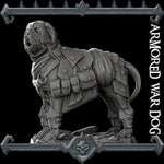 ARMORED WAR DOG - Miniature | All Sizes | Dungeons and Dragons | Pathfinder | War Gaming