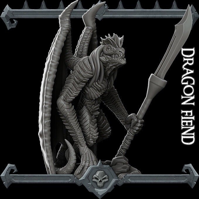 DRAGON FIEND - Miniature | All Sizes | Dungeons and Dragons | Pathfinder | War Gaming