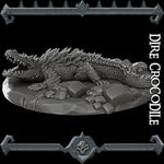 DIRE CROCODILE - Resin miniature | Many Size Options |Dungeons and dragons | Cthulhu| Pathfinder | War Gaming