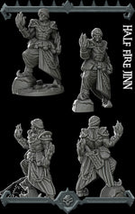 HALF FIRE JINN - Miniature | All Sizes | Dungeons and Dragons | Pathfinder | War Gaming
