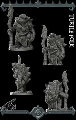 TURTLE FOLK - Miniature | All Sizes | Dungeons and Dragons | Pathfinder | War Gaming