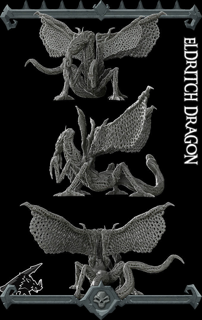 ELDRITCH DRAGON - EPIC Sized Statue | Dungeons and dragons | Cthulhu| Pathfinder | War Gaming