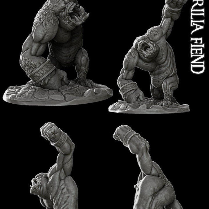 GORILLA FIEND - Miniature | All Sizes | Dungeons and Dragons | Pathfinder | War Gaming