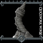 CLOCKWORK WORM - Miniature | All Sizes | Dungeons and Dragons | Pathfinder | War Gaming
