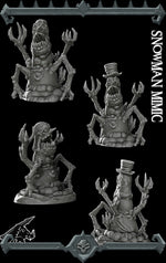 SNOWMAN MIMIC - Miniature | All Sizes | Dungeons and Dragons | Pathfinder | War Gaming