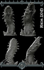 GIANT WORM- Resin miniature | Many Size Options |Dungeons and dragons | Cthulhu| Pathfinder | War Gaming