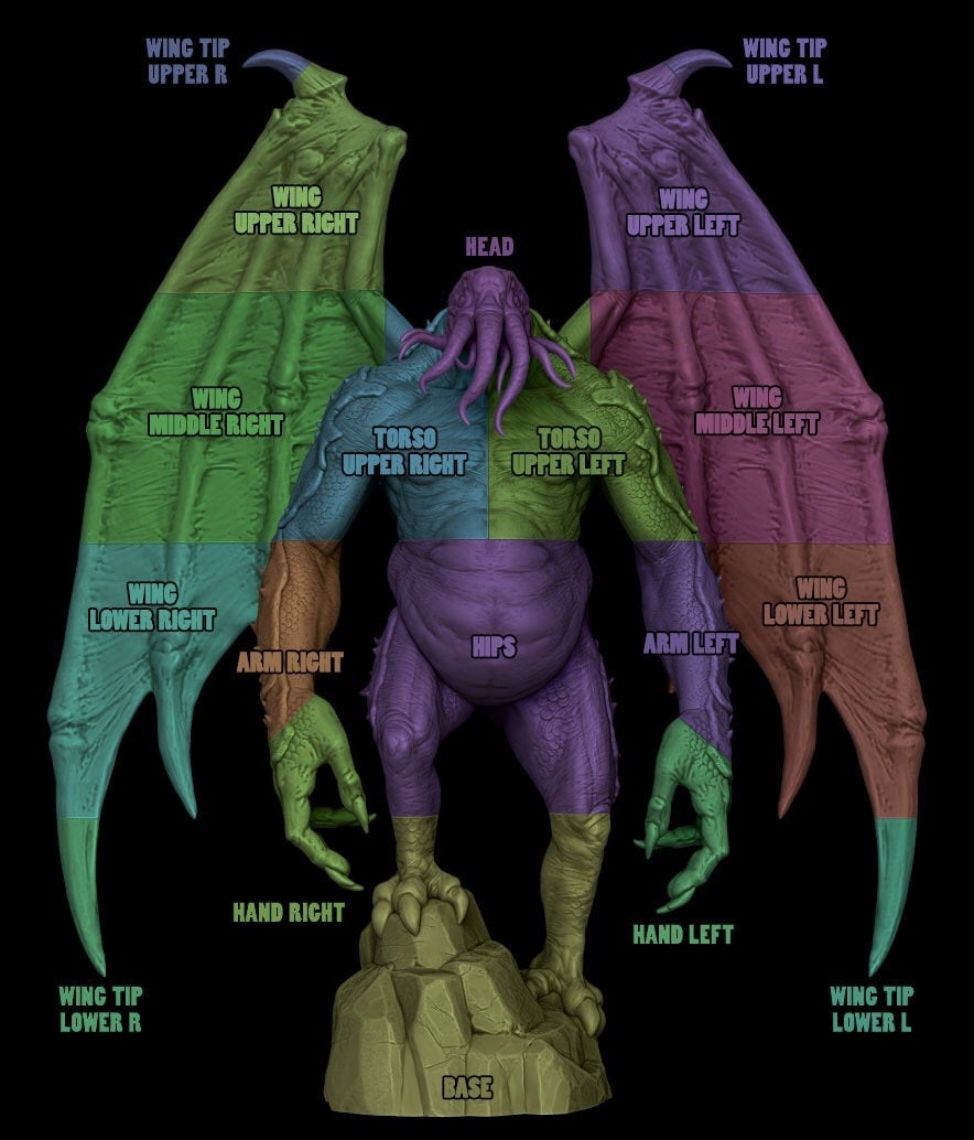 GREAT CTHULHU - EPIC Sized Statue | Dungeons and dragons | Cthulhu| Pathfinder | War Gaming