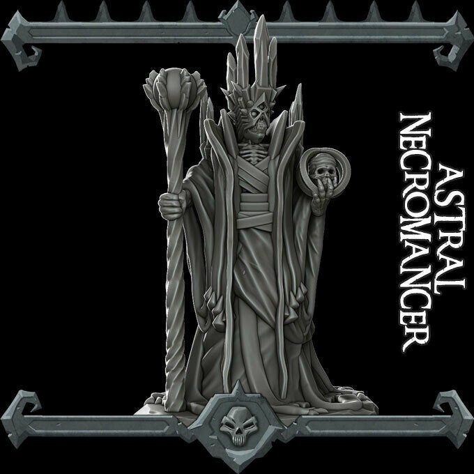 ASTRAL NECROMANCER - Miniature | All Sizes | Dungeons and Dragons | Pathfinder | War Gaming