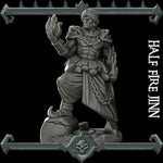 HALF FIRE JINN - Miniature | All Sizes | Dungeons and Dragons | Pathfinder | War Gaming
