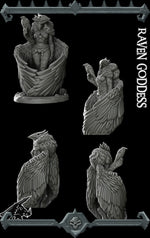 RAVEN GODDESS - Miniature | All Sizes | Dungeons and Dragons | Pathfinder | War Gaming