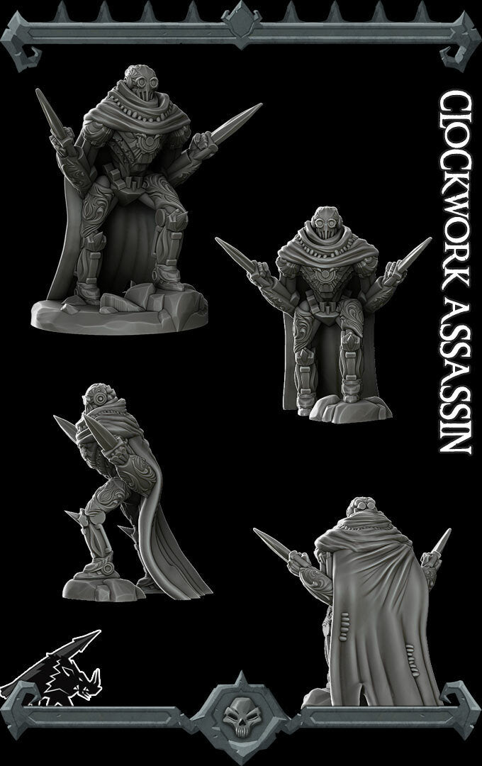 CLOCKWORK ASSASSIN - Miniature | Dungeons and Dragons | Pathfinder | War Gaming