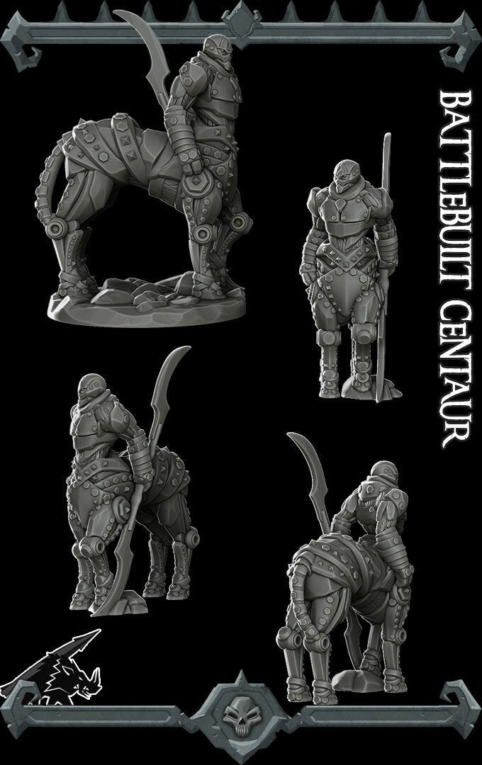 BATTLEBUILT CENTAUR - Miniature | All Sizes | Dungeons and Dragons | Pathfinder | War Gaming