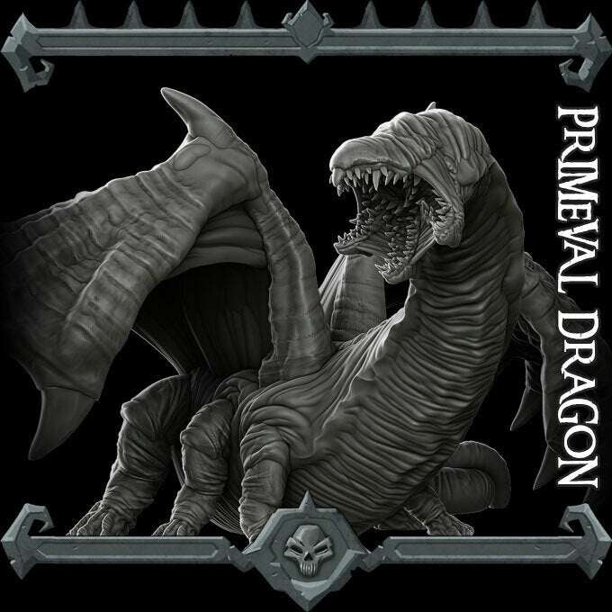 PRIMEVAL DRAGON - EPIC Sized Model | Dungeons and dragons | Cthulhu| Pathfinder | War Gaming