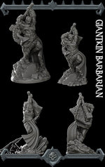 GIANTKIN BARBARIAN - Miniature | All Sizes | Dungeons and Dragons | Pathfinder | War Gaming