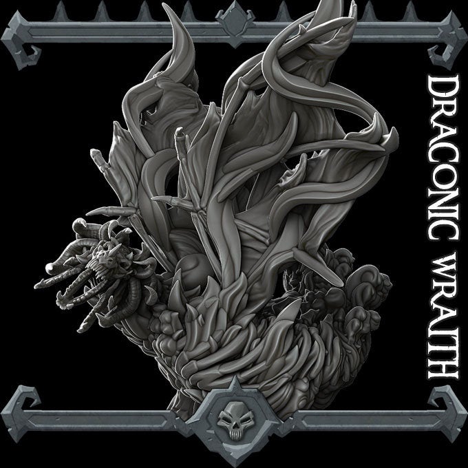 DRACONIC WRAITH - Miniature | All Sizes | Dungeons and Dragons | Pathfinder | War Gaming
