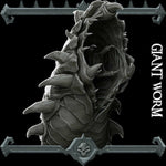 GIANT WORM- Resin miniature | Many Size Options |Dungeons and dragons | Cthulhu| Pathfinder | War Gaming