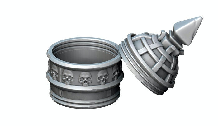 Necromancer Themed Dice Box Storage Container