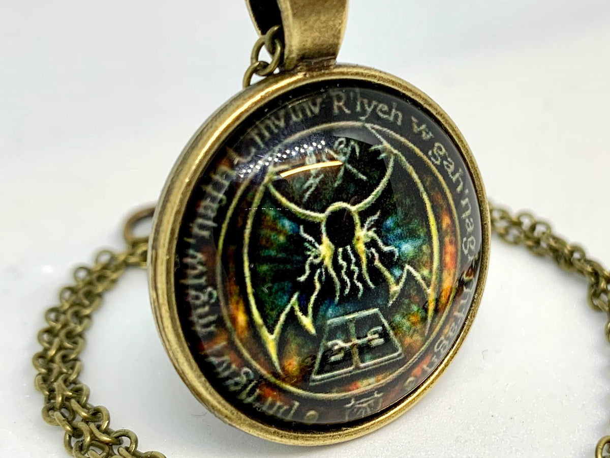 Cthulhu R'lyeh Sigil Pendant Necklace
