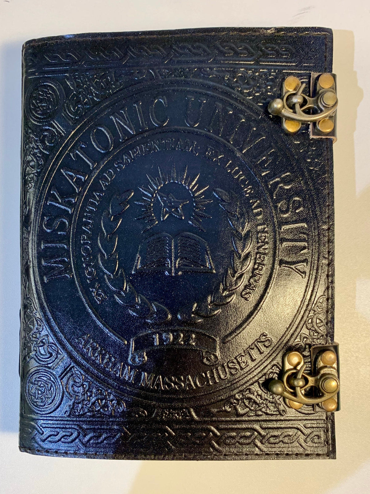 Miskatonic University Real Leather Notebook Journal Sketchbook Arkham Horror LCG Campaign Log