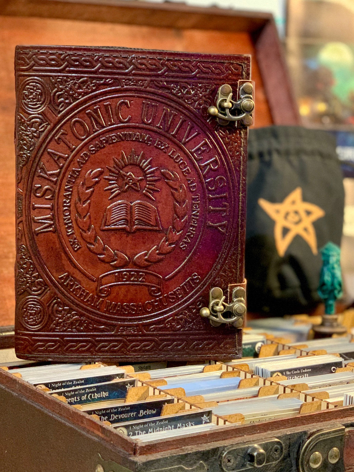 Miskatonic University Real Leather Notebook Journal Sketchbook Arkham Horror LCG Campaign Log