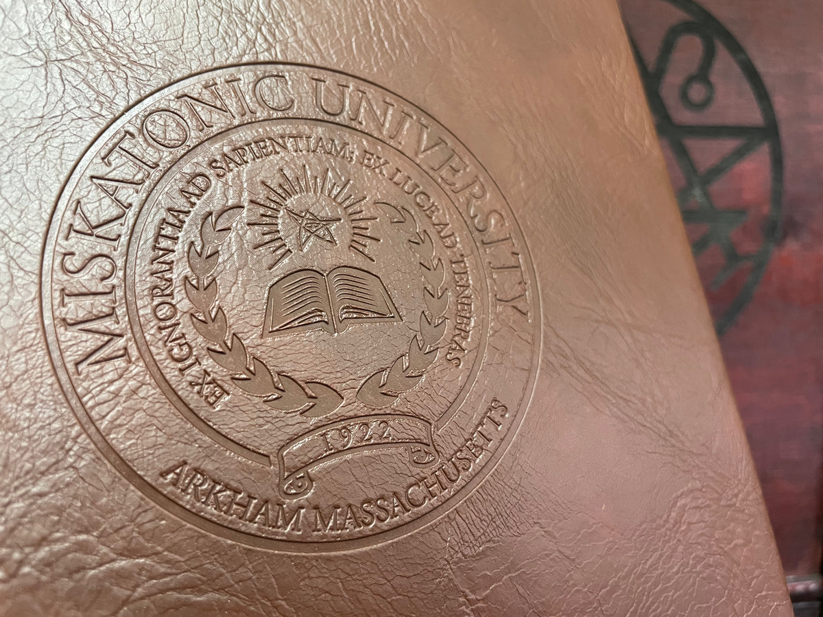 HP Lovecraft's Miskatonic University Campaign Log Notebook Journal Arkham Horror LCG (Brown)